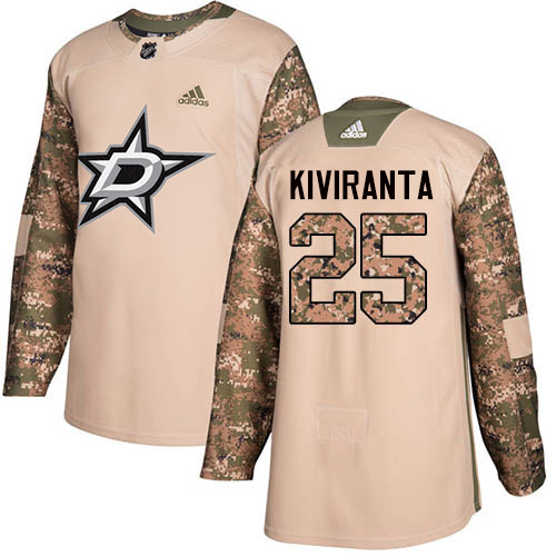 Adidas Men Dallas Stars 25 Joel Kiviranta Camo Authentic 2017 Veterans Day Stitched NHL Jersey